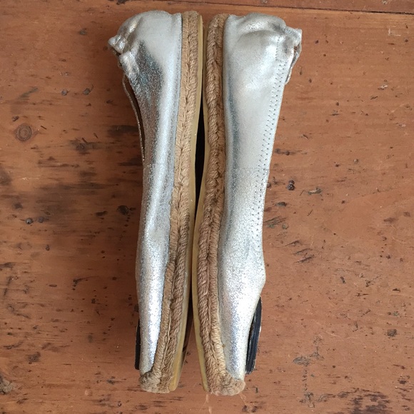 Tory Burch Silver Reva Espadrilles Size 7 READ - Picture 3 of 8